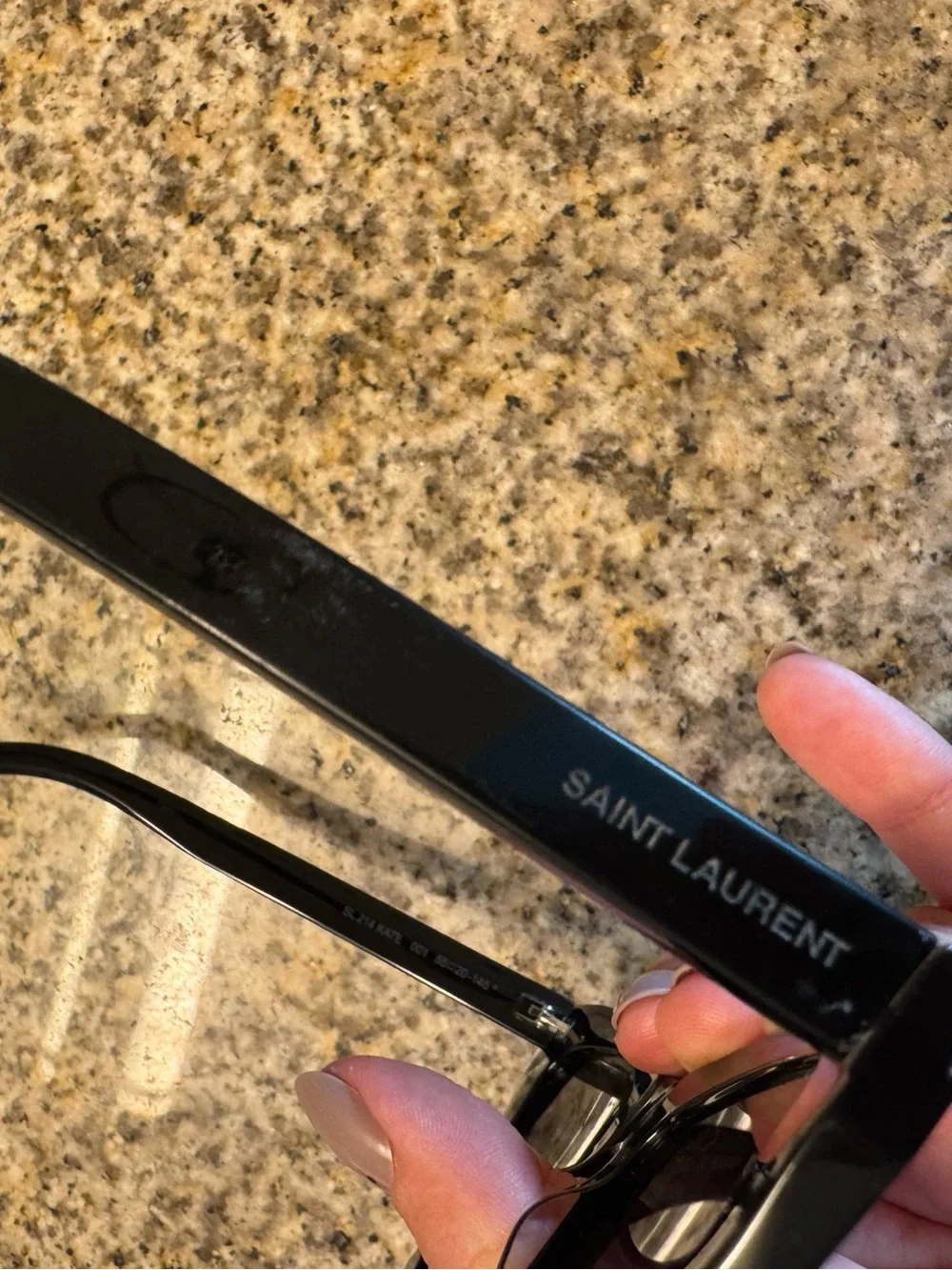 Saint Laurent SL 214 Kate Cat Eye Sunglasses Black Oversized Italy YSL